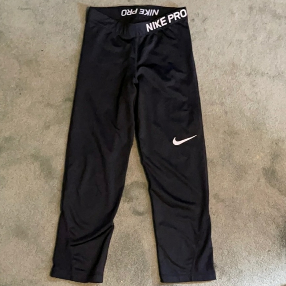 2 pair NIKE Pro leggings- cropped length